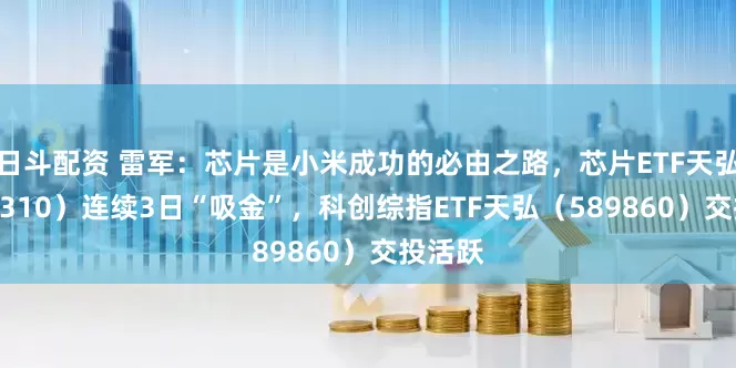 日斗配资 雷军：芯片是小米成功的必由之路，芯片ETF天弘（159310）连续3日“吸金”，科创综指ETF天弘（589860）交投活跃